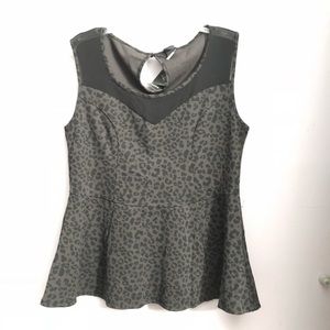 Torrid leopard print peplum top
